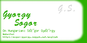 gyorgy sogor business card